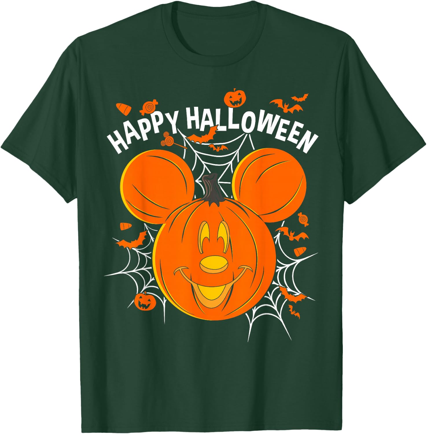Disney Mickey & Friends Mickey Pumpkin Happy Halloween Small T-Shirt - T-Shirt | Forest