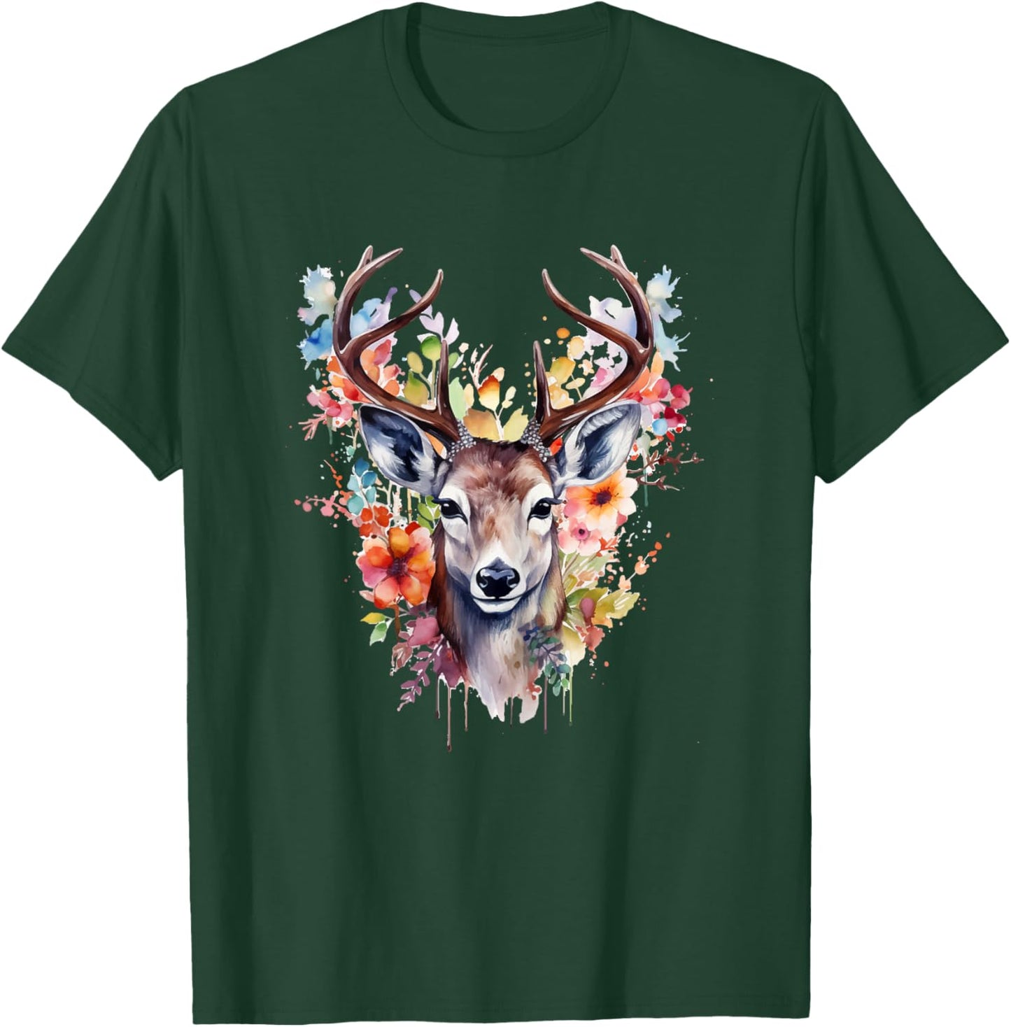 Hirsch Damen Trachtenshirt Dirndl Shirt Trachten T-Shirt - T-Shirt | Forest