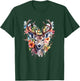Hirsch Damen Trachtenshirt Dirndl Shirt Trachten T-Shirt - T-Shirt | Forest