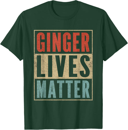 Funny Ginger Lives Matter Retro Colors Redhead T-Shirt - T-Shirt | Forest
