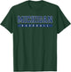 Michigan Baseball Blue Vintage Text T-Shirt - T-Shirt | Forest