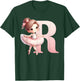 Ballerina Girl Dancing Name First Letter R Girly Tutu Ballet T-Shirt - T-Shirt | Forest