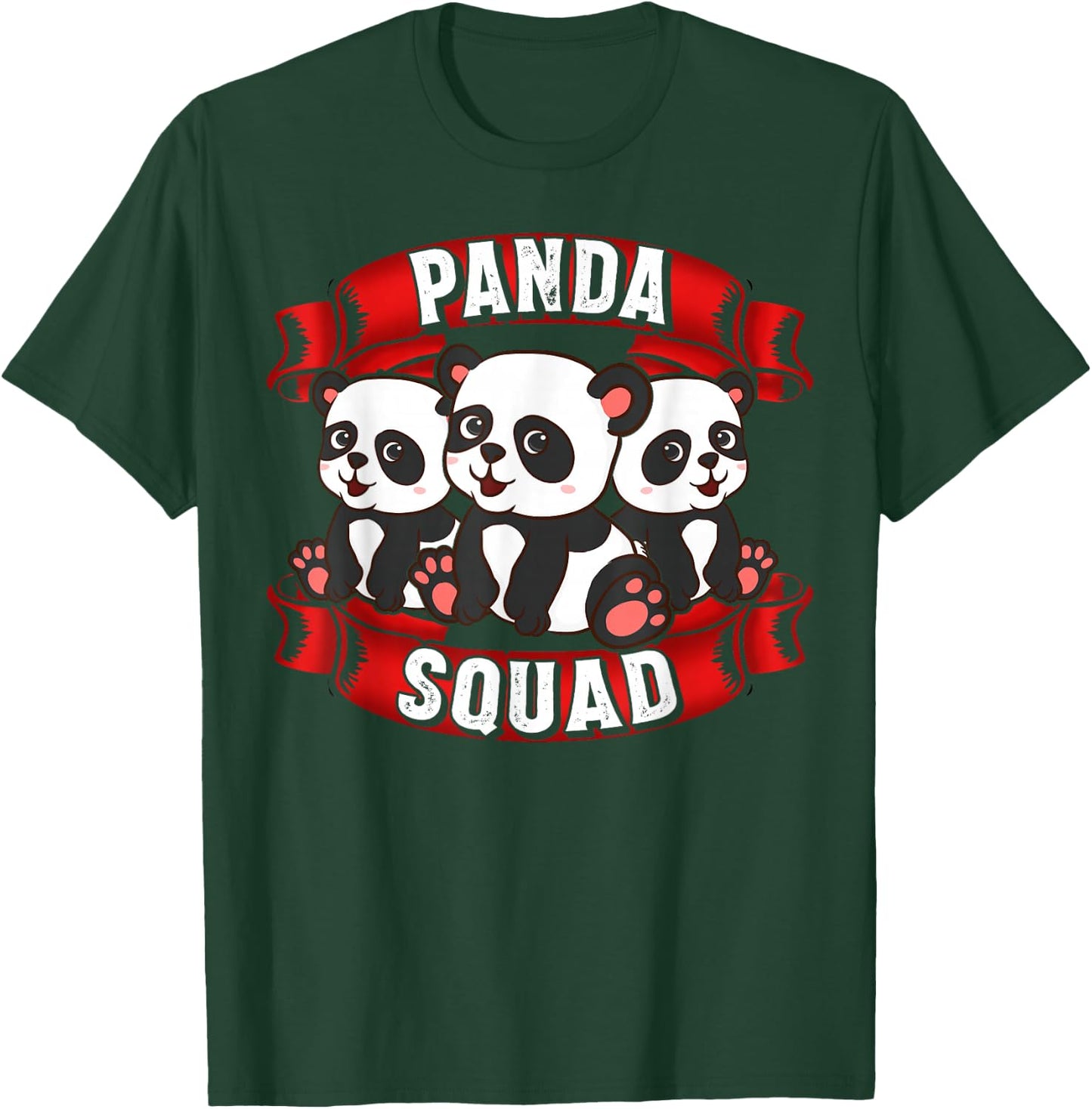 Panda Squad Funny Panda Cute Panda Bear Gifts T-Shirt - T-Shirt | Forest