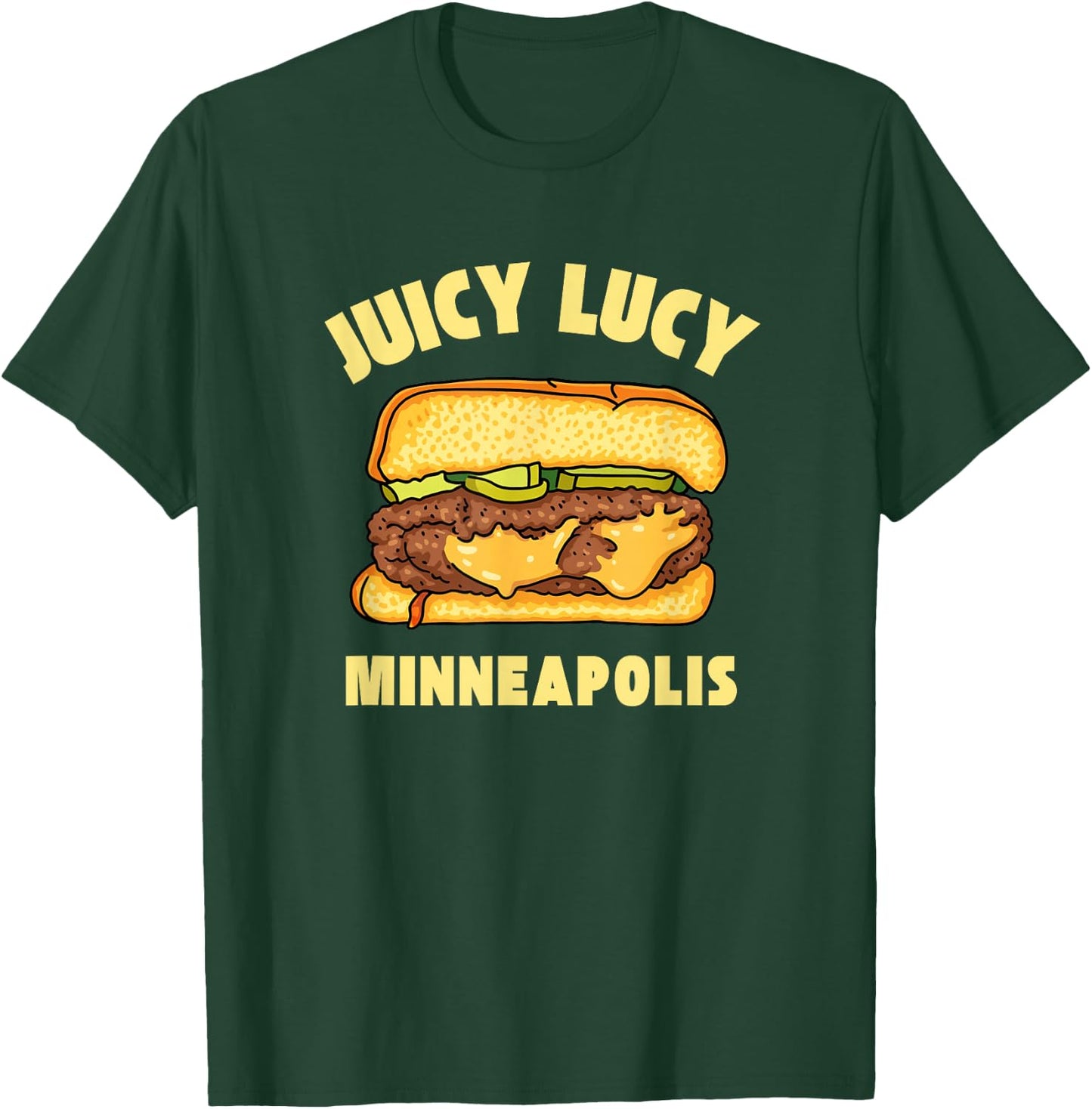 Juicy Lucy Cheeseburger Minneapolis Dive Bar Cheese Burger T-Shirt - T-Shirt | Forest