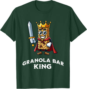 Granola Bar King Funny Granola Bar Lovers Saying T-Shirt - T-Shirt | Forest