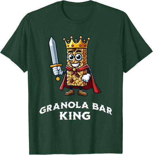 Granola Bar King Funny Granola Bar Lovers Saying T-Shirt - T-Shirt | Forest