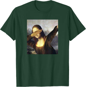 Dabbing Mona Lisa Dab Funny Memes Dabbing Dab Fun T-Shirt - T-Shirt | Forest
