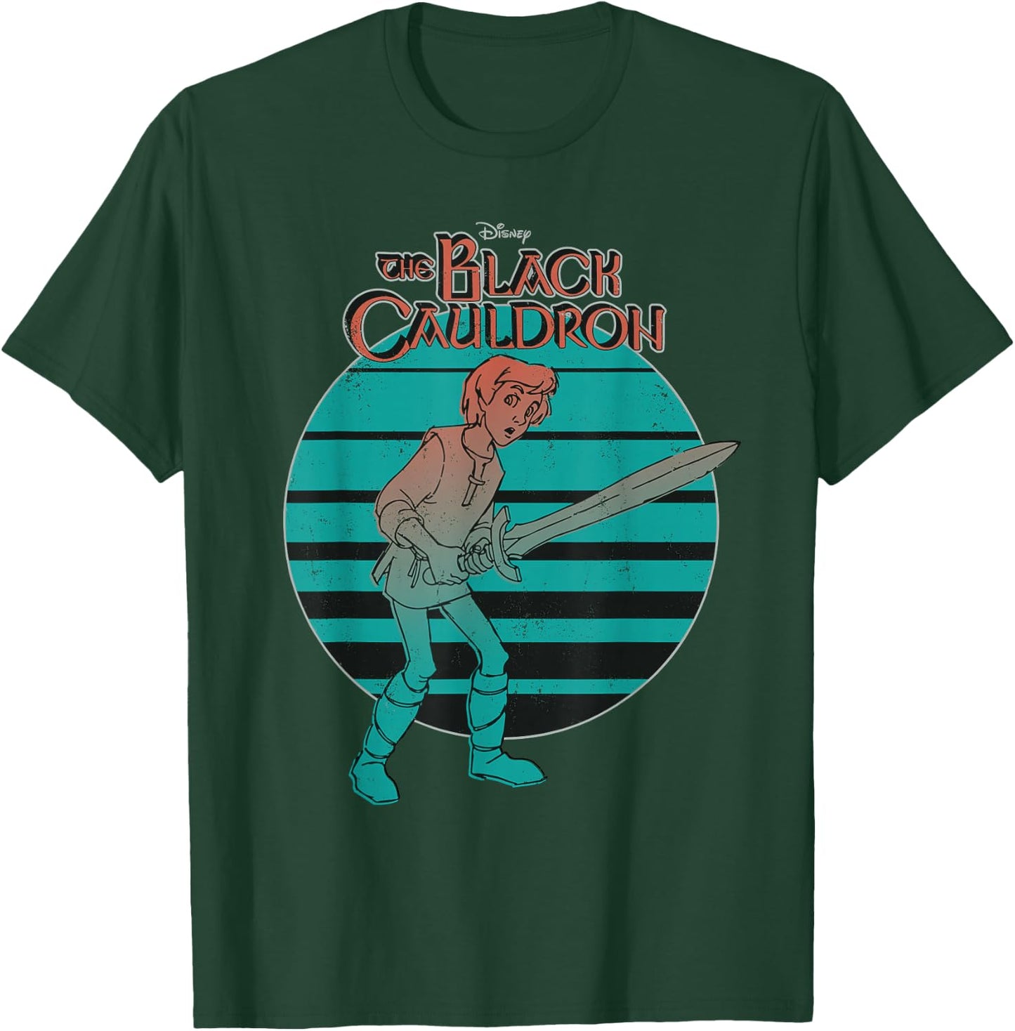 Disney The Black Cauldron Retro Movie Logo T-Shirt - T-Shirt | Forest