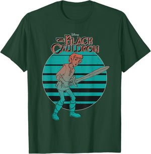 Disney The Black Cauldron Retro Movie Logo T-Shirt - T-Shirt | Forest