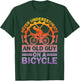 Never Underestimate An Old Guy On A Bicycle Funny Cycling T-Shirt - T-Shirt | Forest