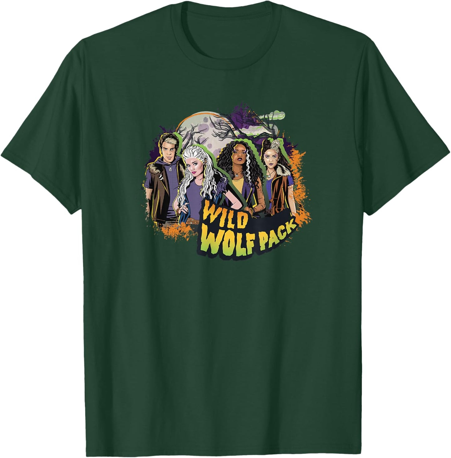 Disney Zombies 3 Wild Wolf Pack Group Shot T-Shirt - T-Shirt | Forest