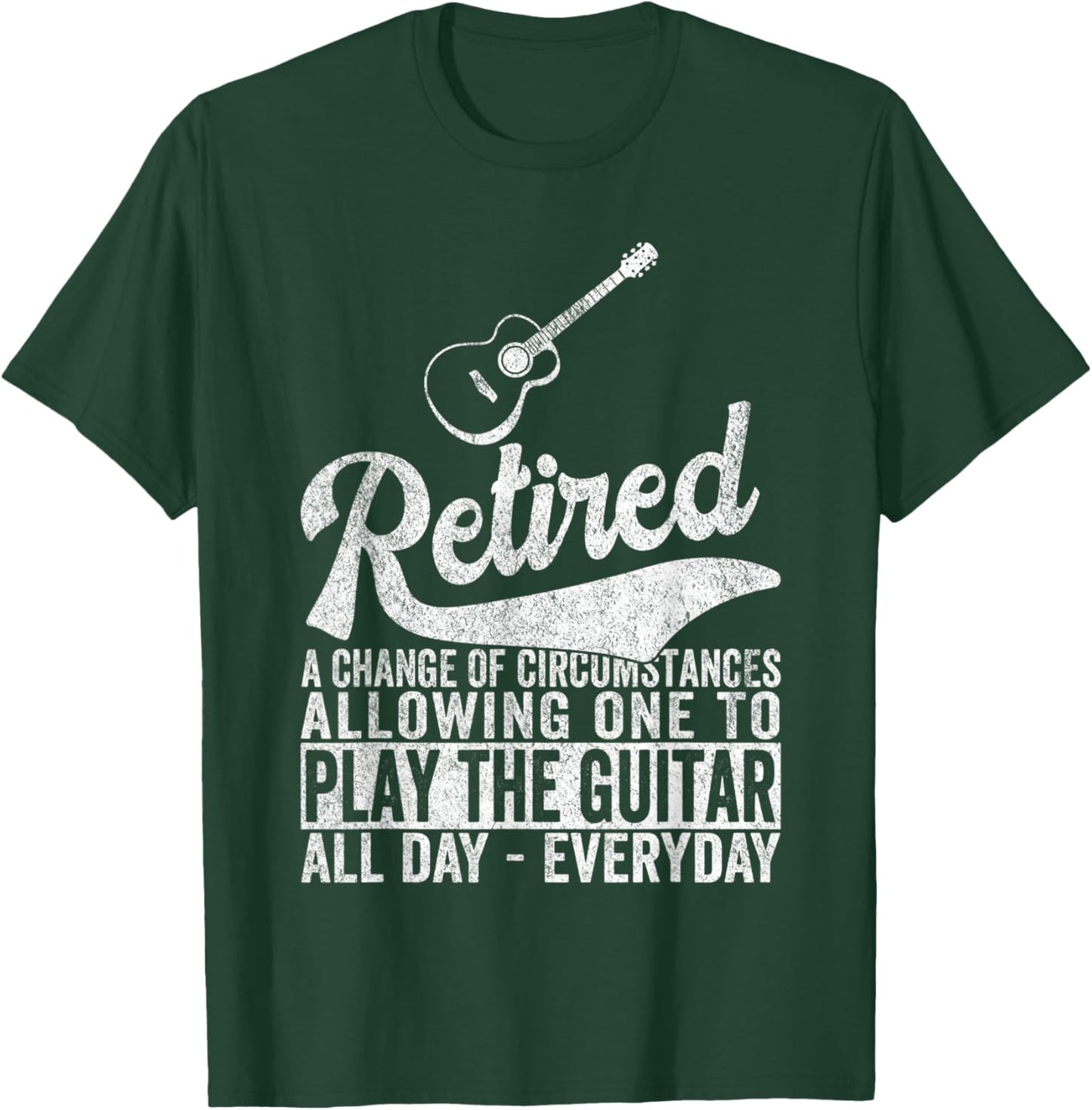 Funny Retired Definition Guitar Player Retirement Retro T-Shirt - T-Shirt | Forest