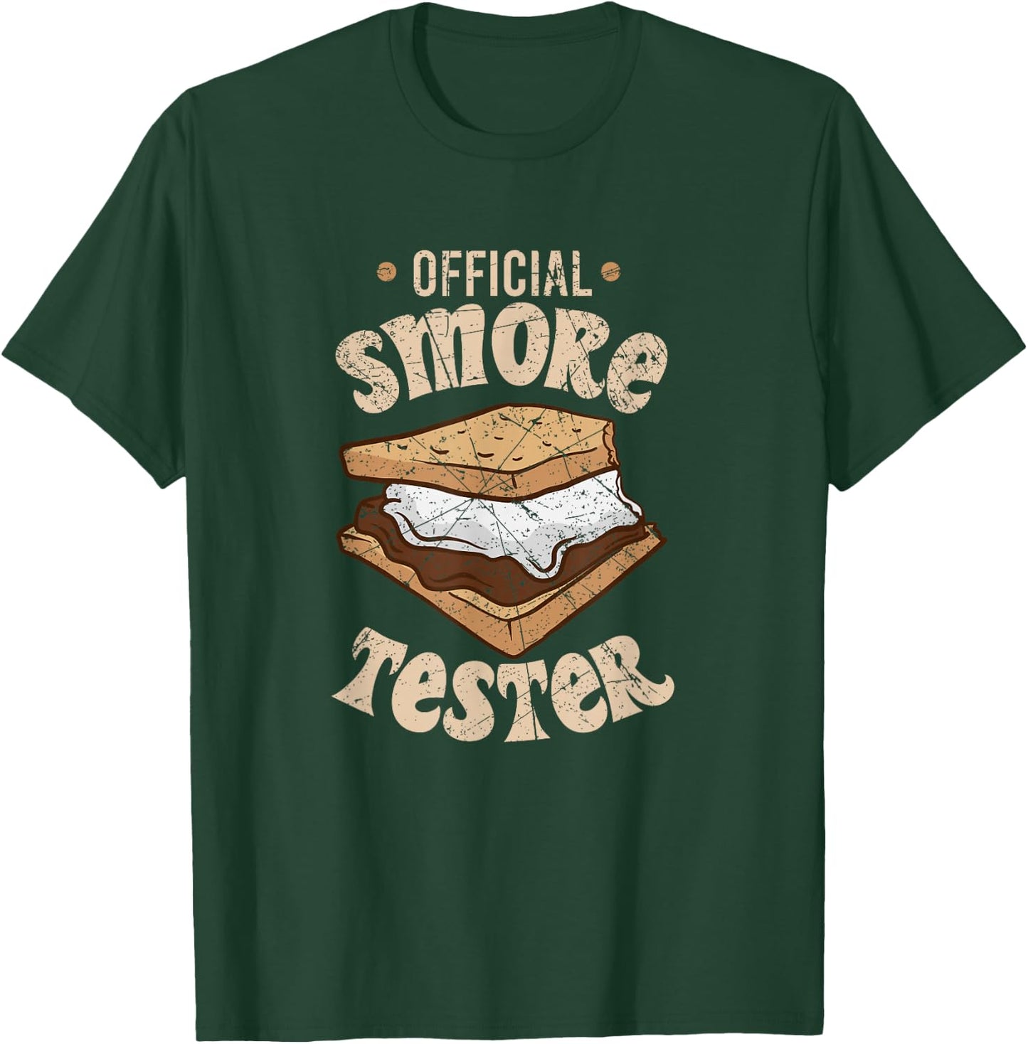 Camping Official Smore Tester S'mores Smores Marshmallows T-Shirt - T-Shirt | Forest
