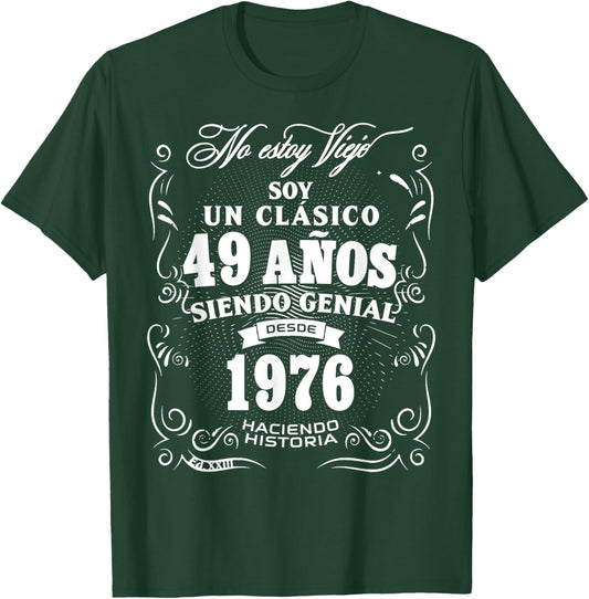 Vintage 49th Birthday Men Funny 1976 49 Birthday Spanish T-Shirt - T-Shirt | Forest