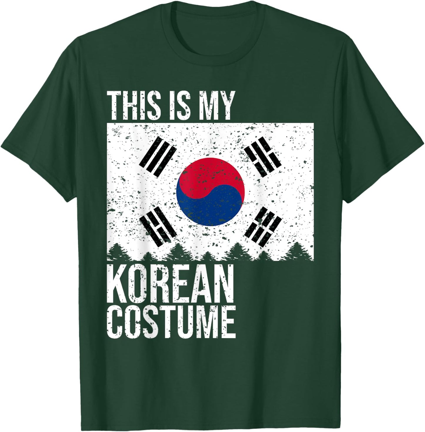 Vintage This Is My South Korean Flag Costume for Halloween T-Shirt - T-Shirt | Forest