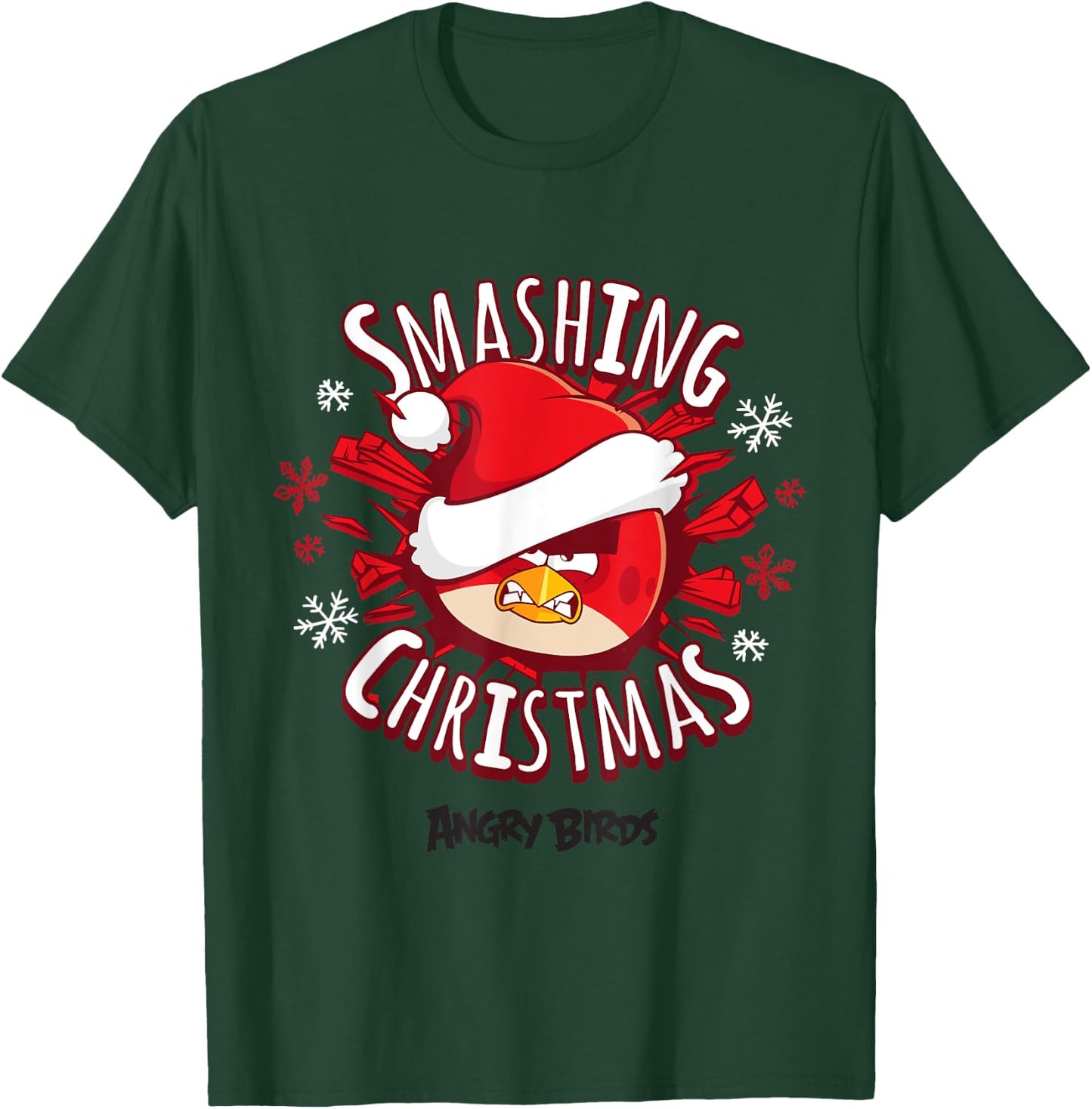 Angry Birds Smashing Christmas Official Merchandise T-Shirt - T-Shirt | Forest
