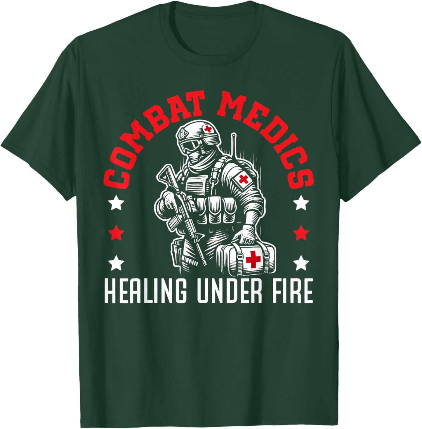 Combat Medic First Aid Field Medic Military T-Shirt - T-Shirt | Forest