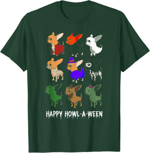 Funny Chihuahua Dog Halloween Happy Howl-o-ween T-Shirt - T-Shirt | Forest