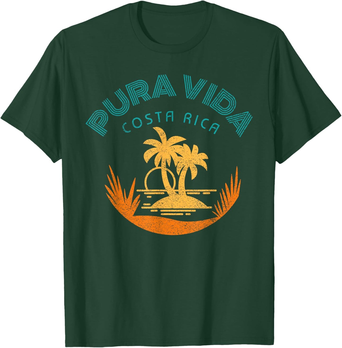 Beach Vibes Pura Vida Costa Rica T-Shirt - T-Shirt | Forest