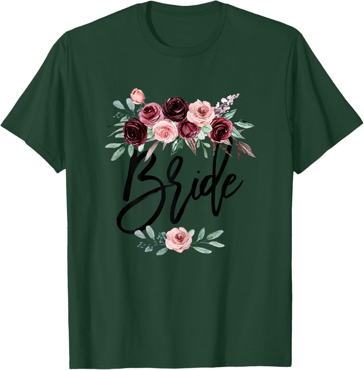 Bride to be Floral Bridal Shower Future Mrs Wedding for Hers T-Shirt - T-Shirt | Forest