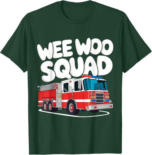 Funny Firefighter Art Women Kids Fire Truck Fireman