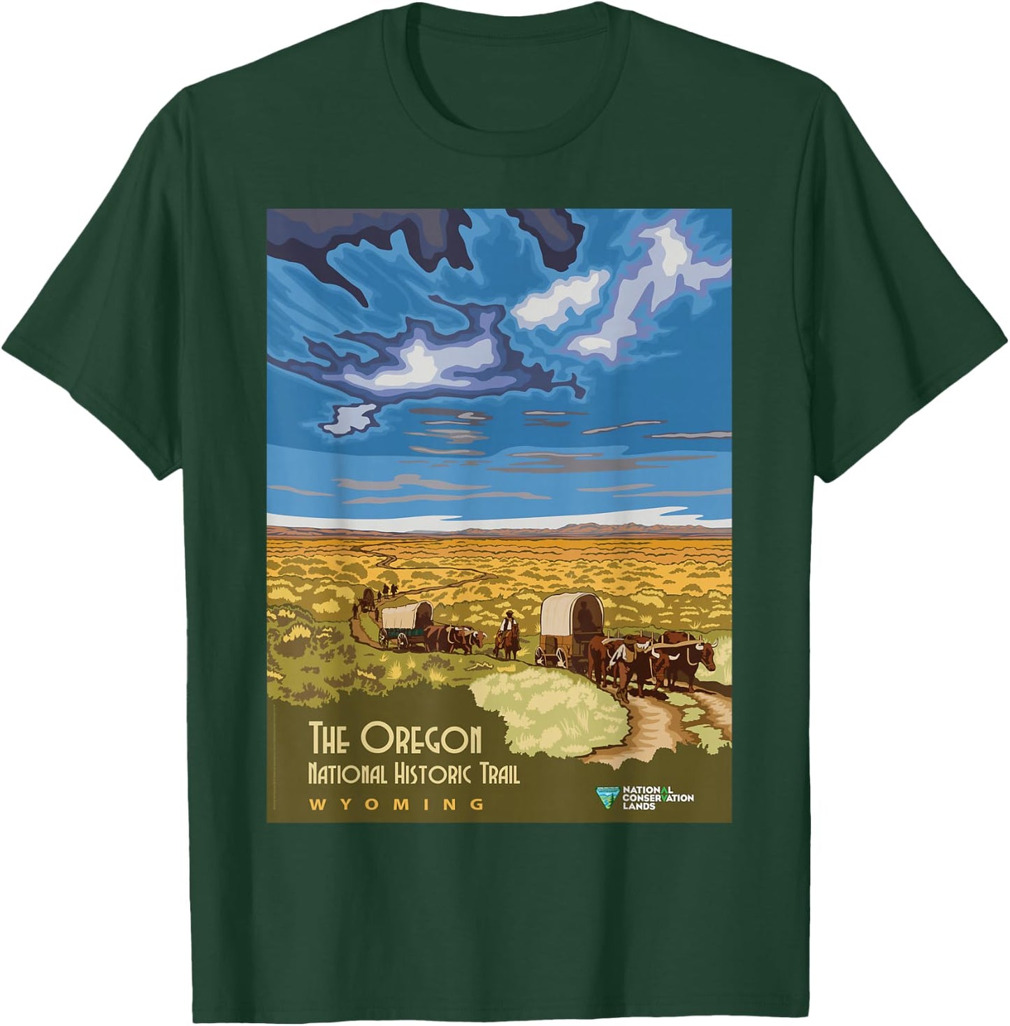 Vintage poster - The Oregon Trail T-Shirt - T-Shirt | Forest