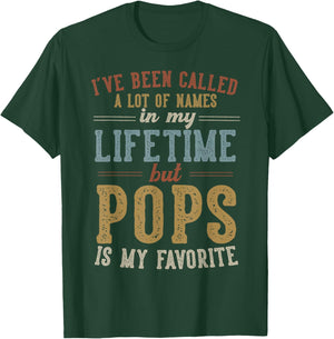 Pops Is My Favorite Name - Father's Day Pops T-Shirt - T-Shirt | Forest