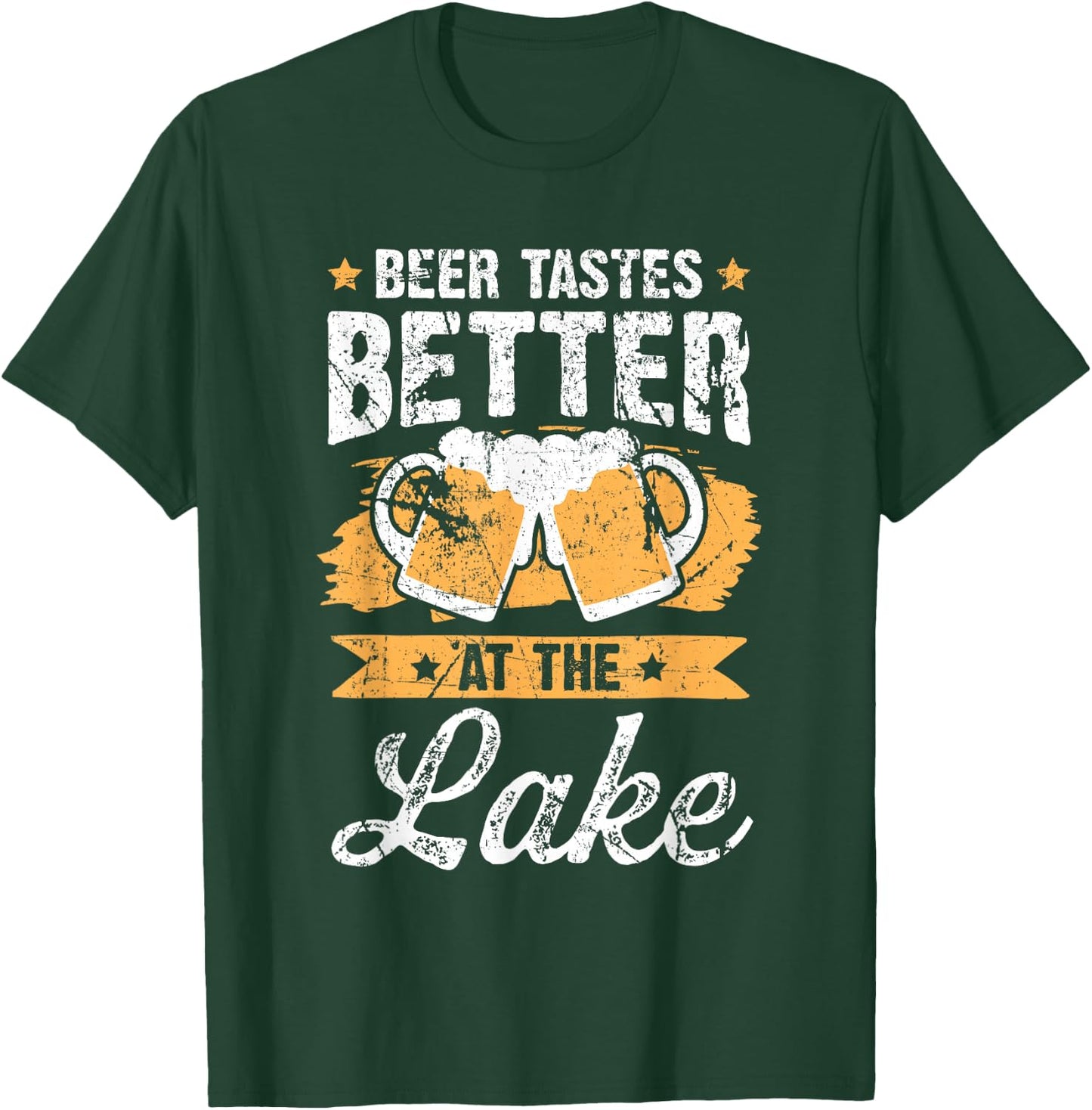 Beer Tastes Better At The Lake Fun Drinking Lake house T-Shirt - T-Shirt | Forest