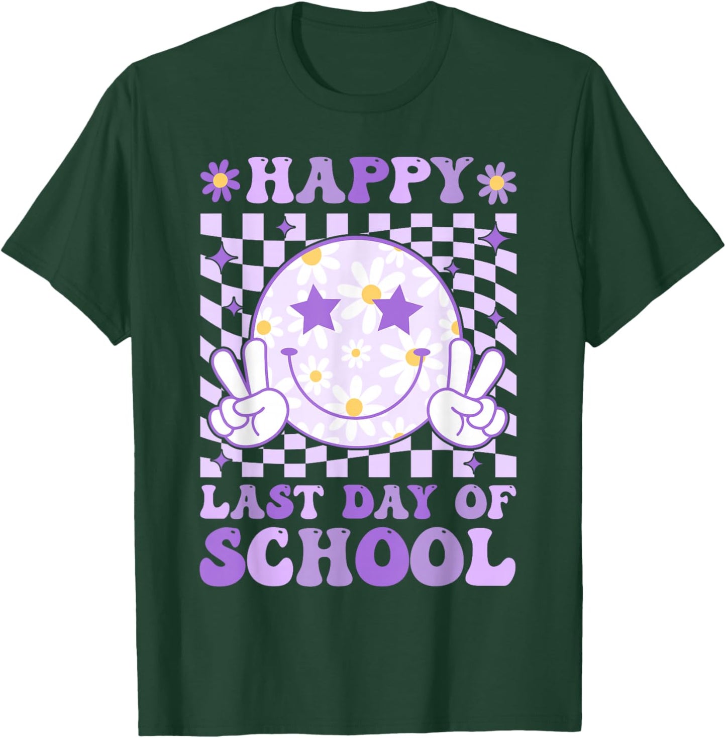 Happy Last Day of School Teacher Boy Girl School Graduation T-Shirt - T-Shirt | Forest