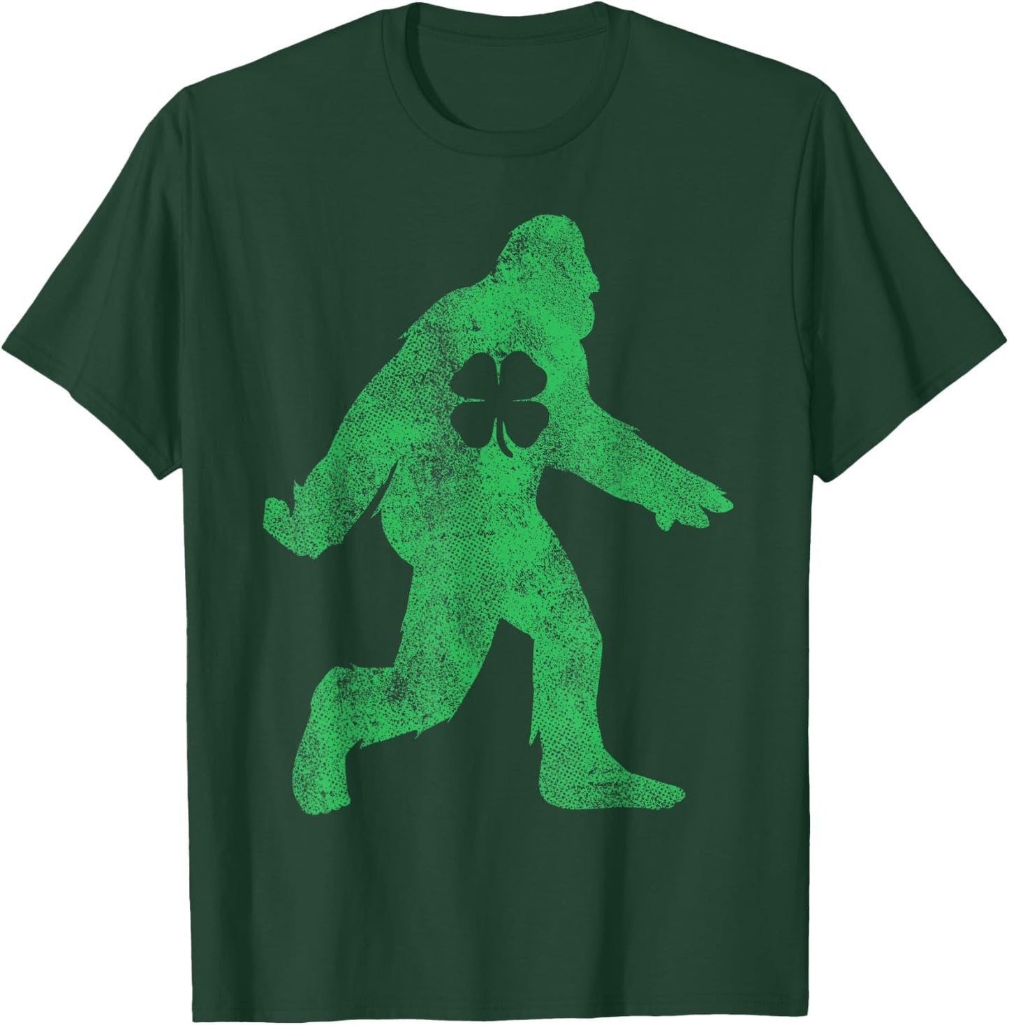 St Patricks Day Bigfoot Irish Sasqautch Saint Paddy's Gift T-Shirt - T-Shirt | Forest