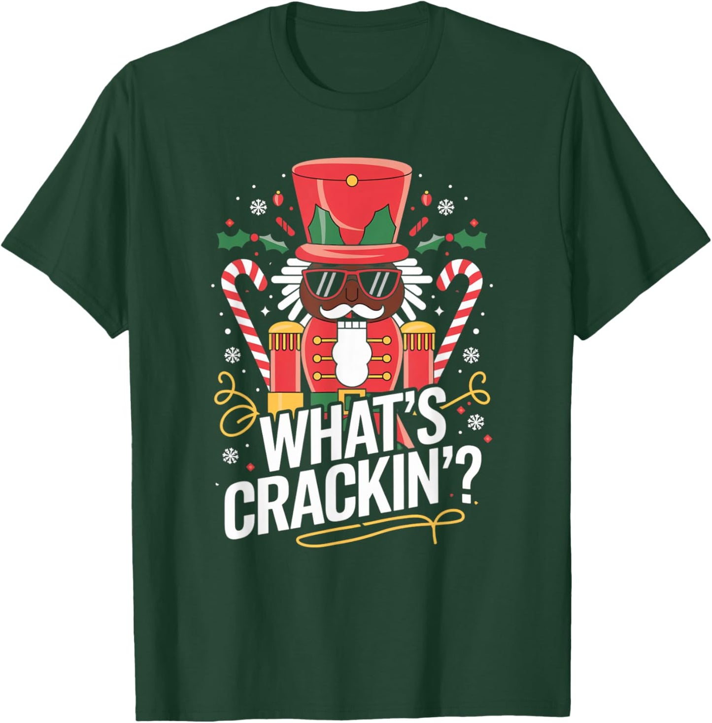 Funny Christmas African American Nutcracker Men Women Kids T-Shirt - T-Shirt | Forest