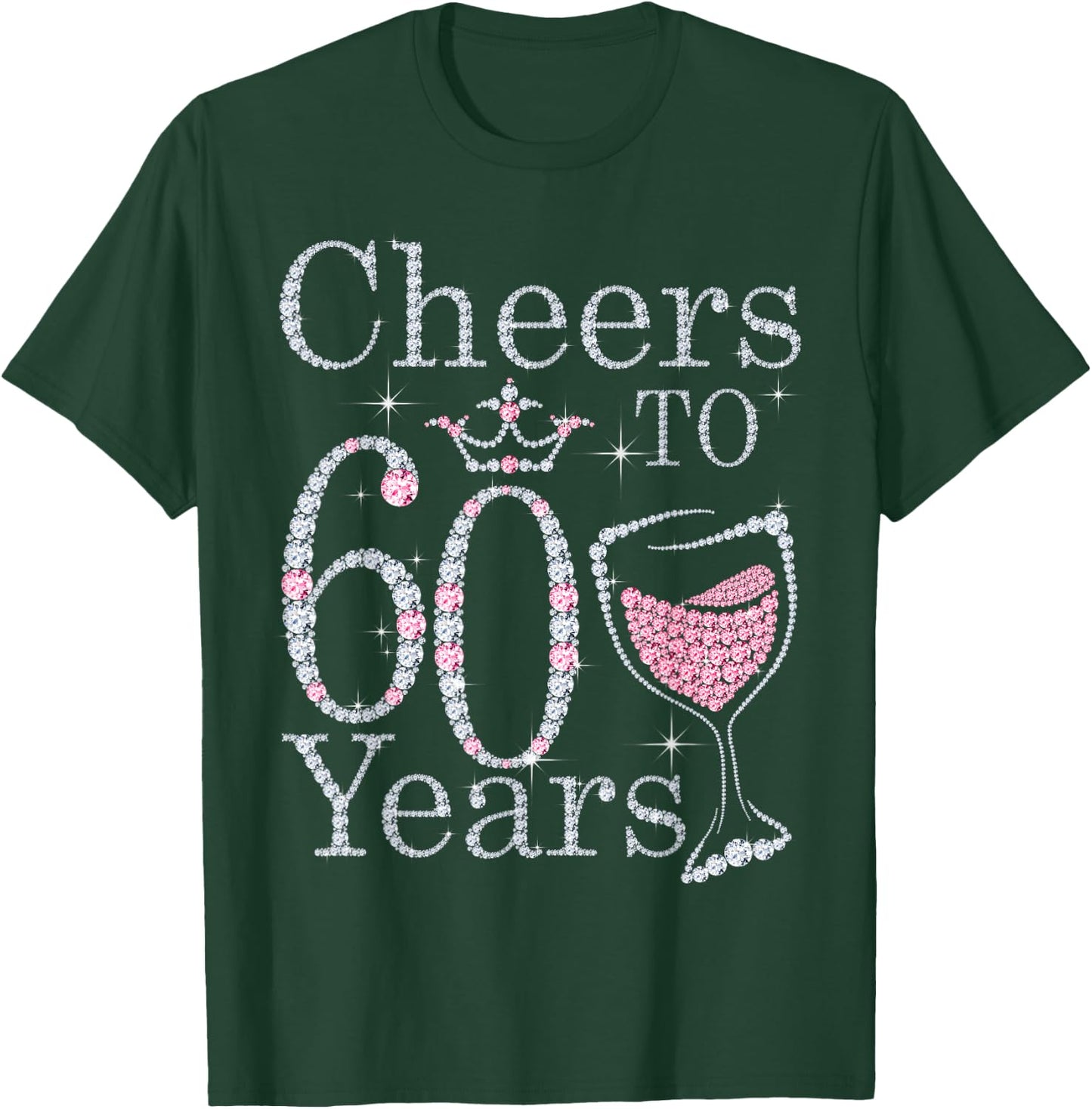 Cheers to 60 Years 1962 60Th Birthday Gift T-Shirt - T-Shirt | Forest