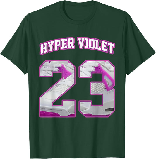 Number 23 Hyper Violet 4s Matching Women T-Shirt - T-Shirt | Forest