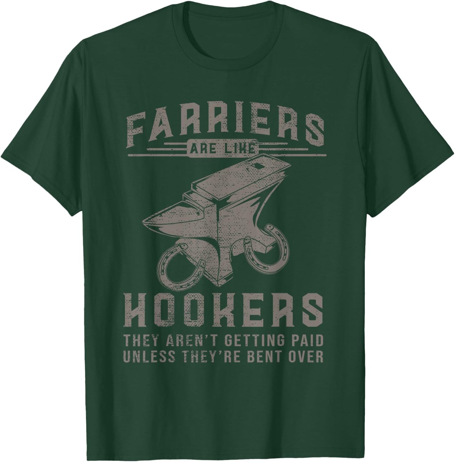 Funny Farrier Hoof Trimming Equine Horse Shoeing Hooves Gift T-Shirt - T-Shirt | Forest