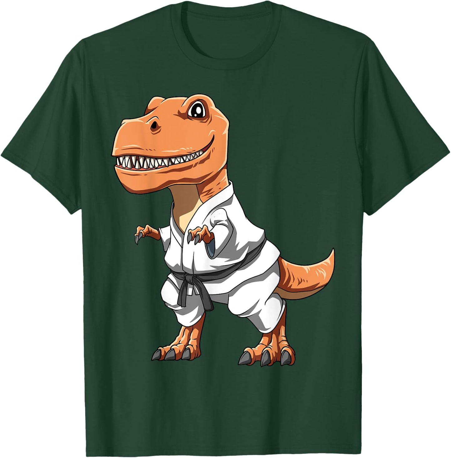 Jiu Jitsu Dinosaur Karate T-Rex Martial Arts Dino Taekwondo T-Shirt - T-Shirt | Forest