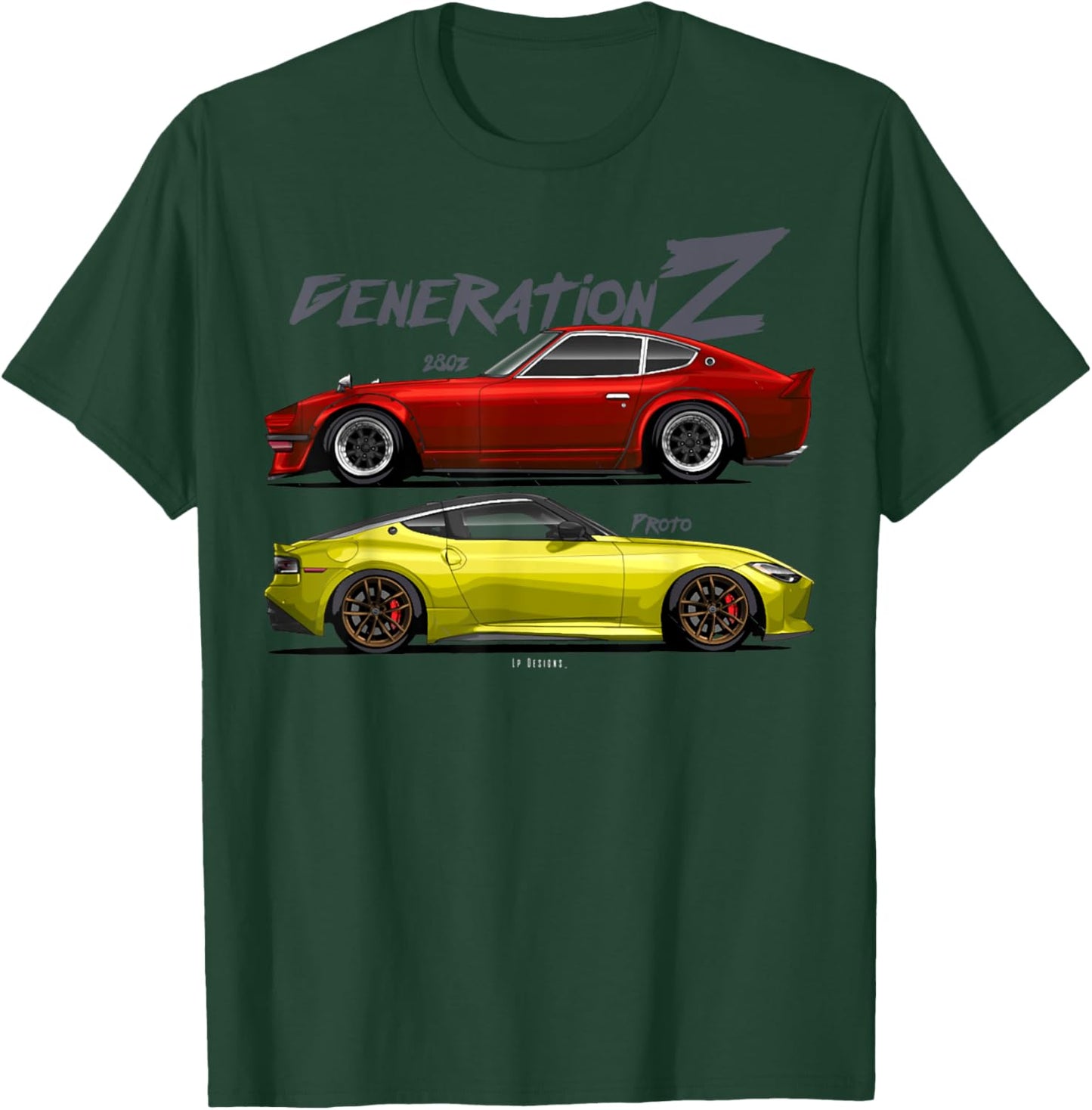 280z Sports Car T-Shirt - T-Shirt | Forest