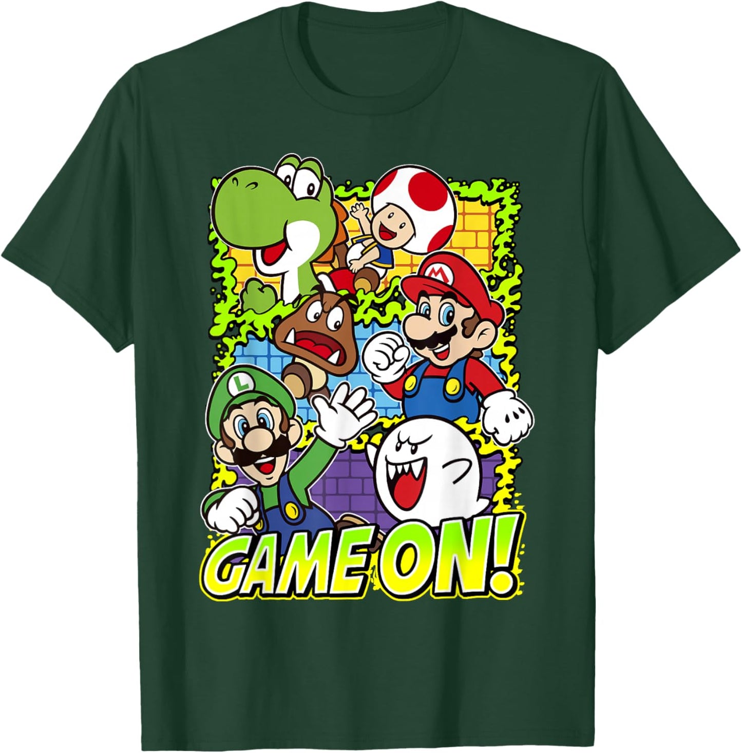 Super Mario Group Shot Game On T-Shirt - T-Shirt | Forest