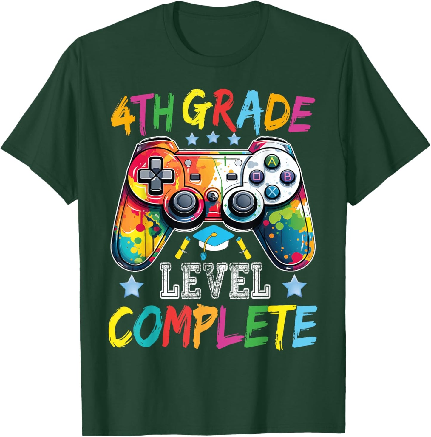 4th Grade Level Complete Shirt Graduation Last Day Of School T-Shirt - T-Shirt | Forest
