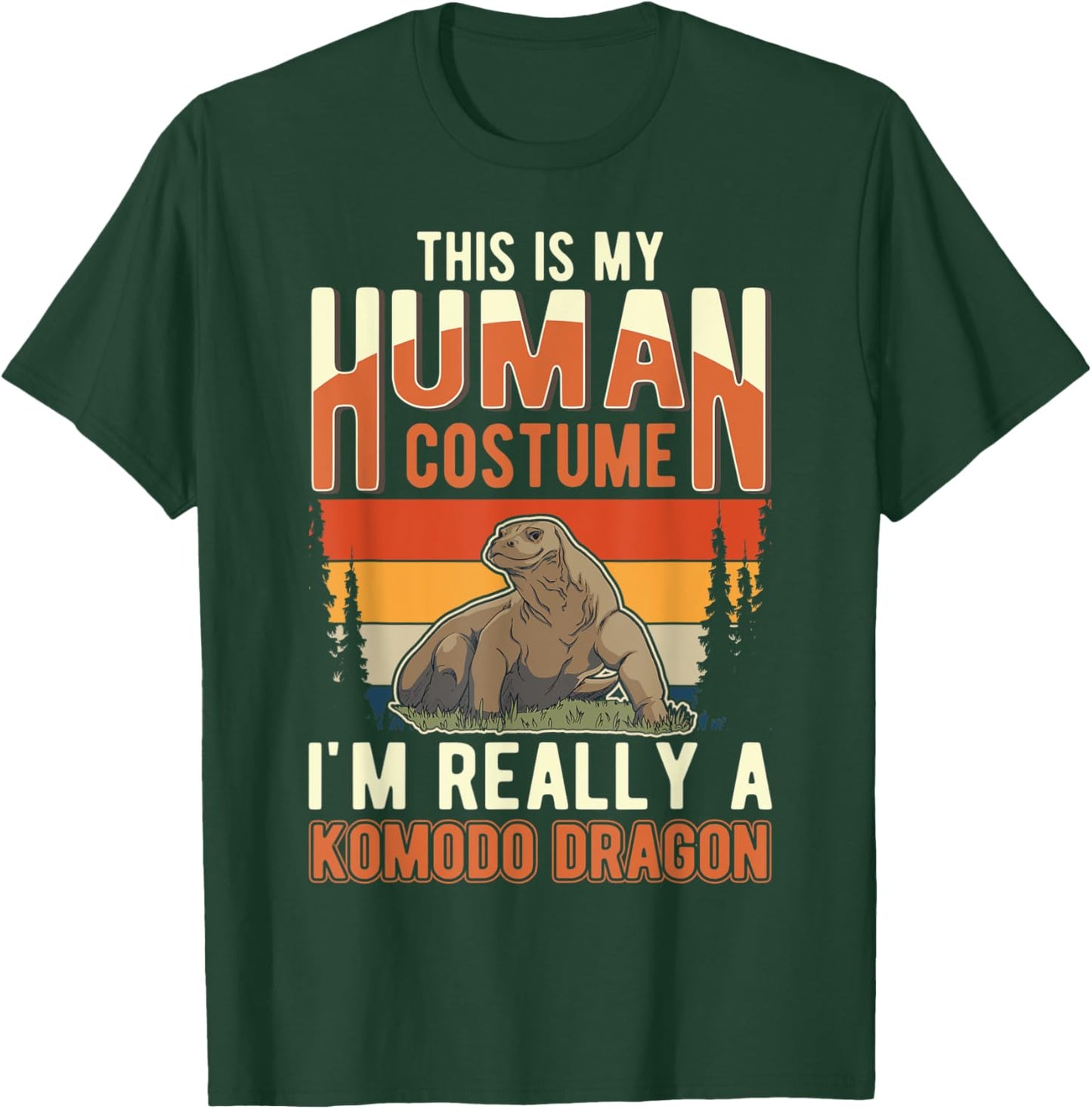Komodo Dragon Human Costume Halloween Komodo Dragon T-Shirt - T-Shirt | Forest