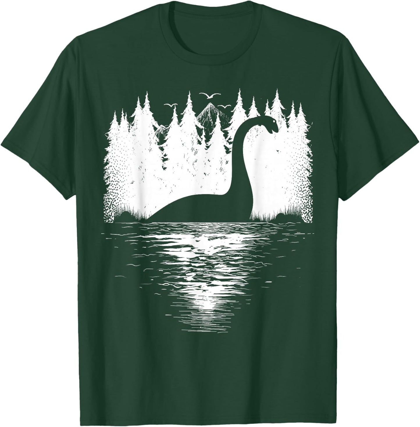 Loch Ness Monster Kids Youth Women | Scotland Cryptid Nessie T-Shirt - T-Shirt | Forest