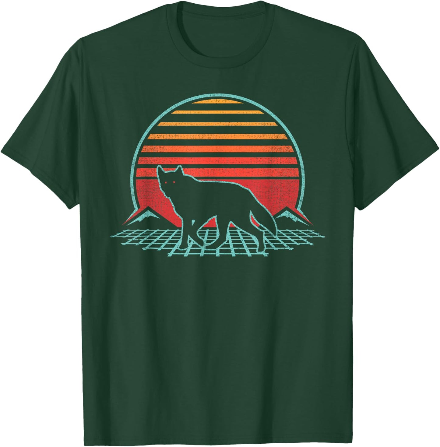 Coyote Lover Animal Retro Vintage 80s Style T-Shirt - T-Shirt | Forest