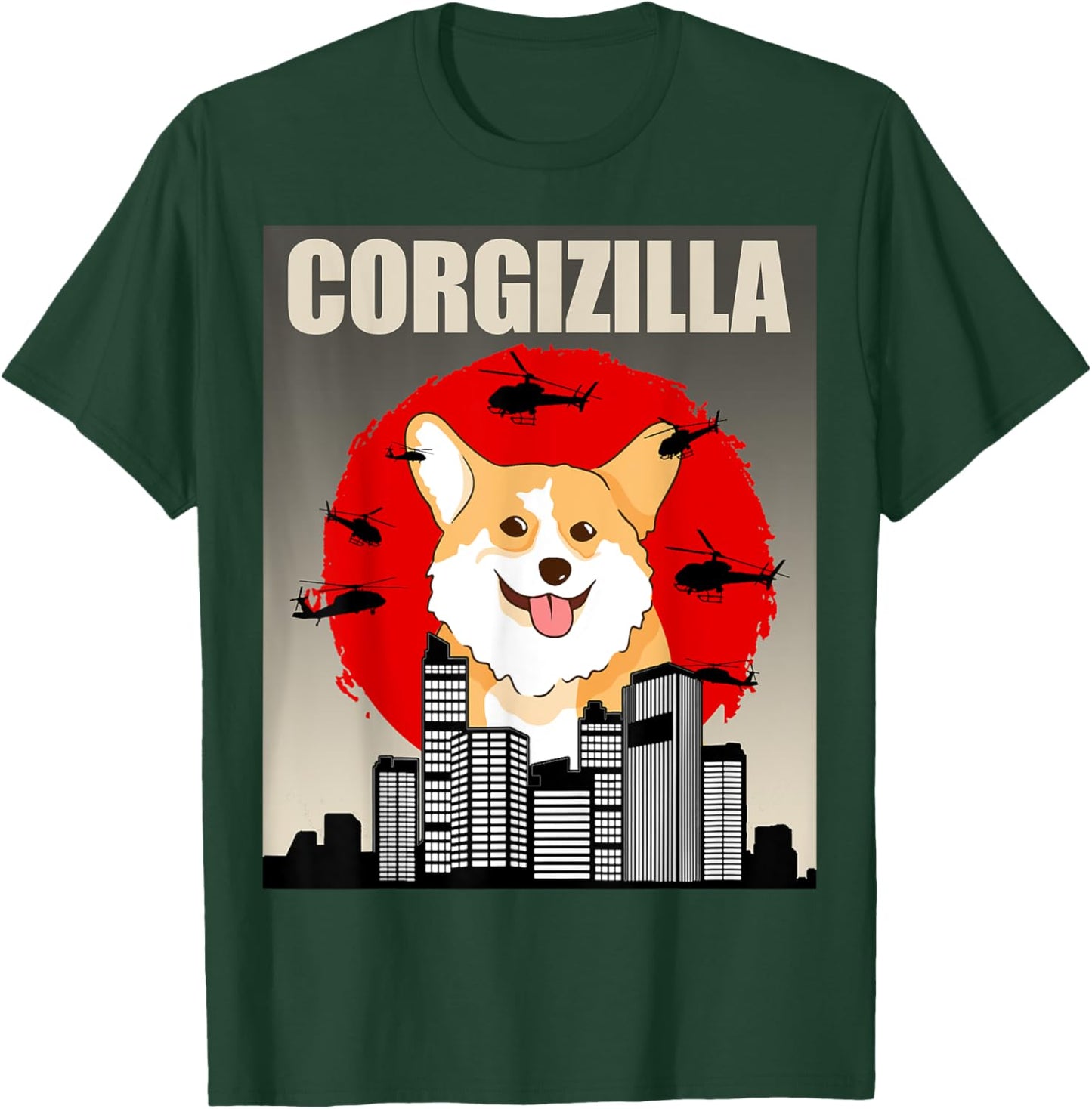 Funny Corgi Pet Dog - Corgizilla T-Shirt - T-Shirt | Forest