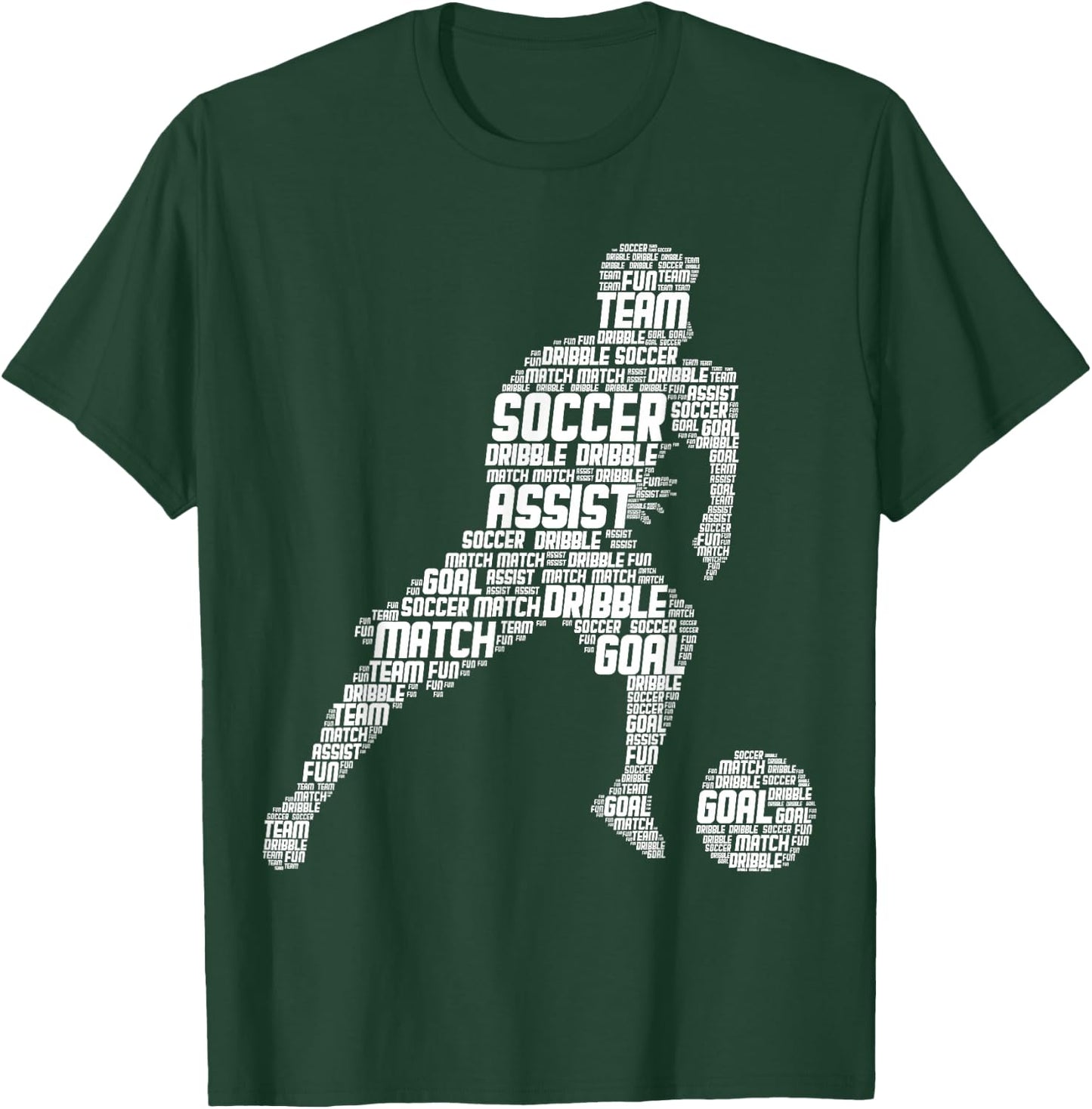Soccer Player Boys Men Kids T-Shirt - T-Shirt | Forest