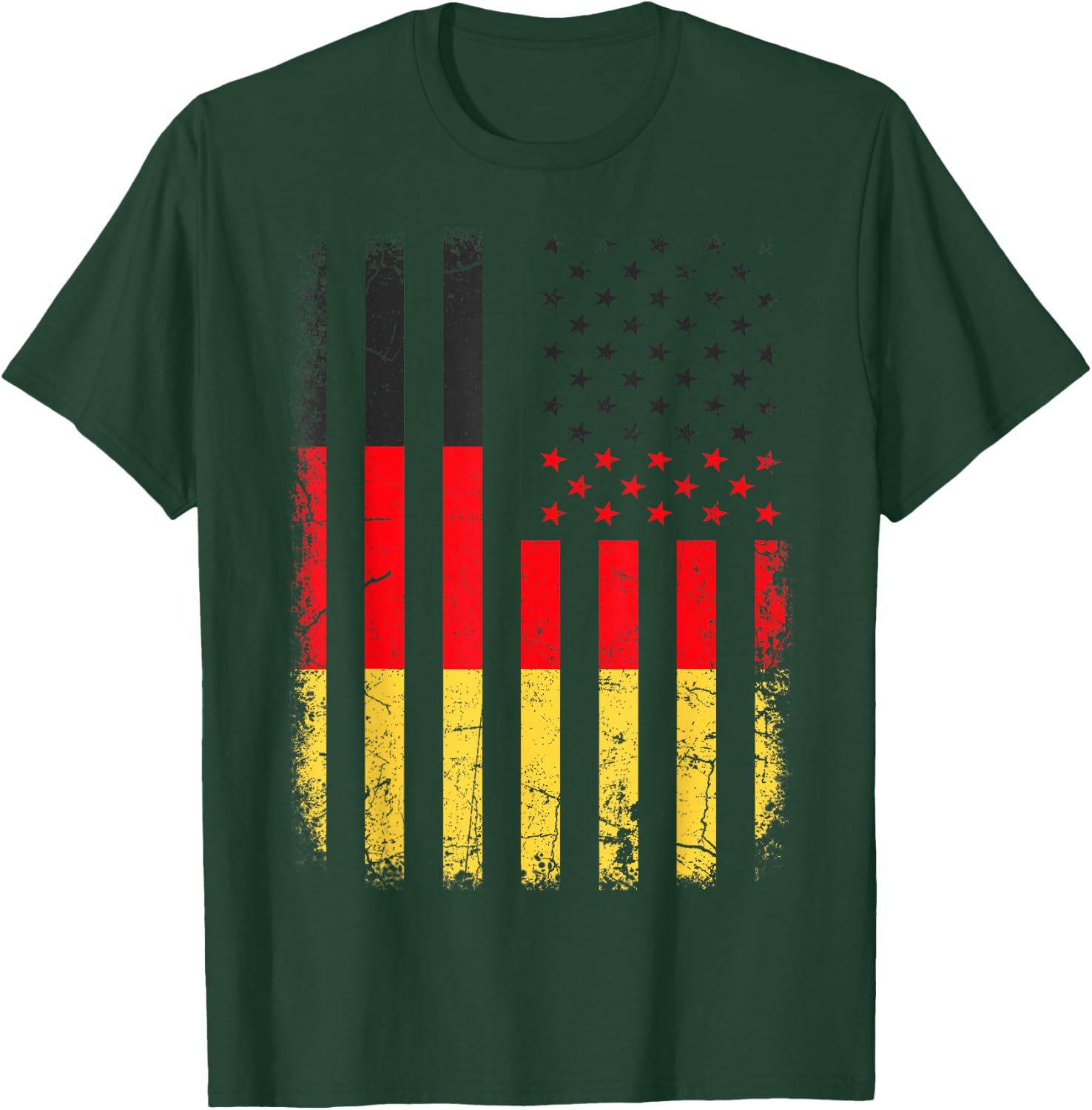 German American Flag Germany America Pride Heritage T-Shirt - T-Shirt | Forest