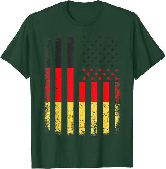 German American Flag Germany America Pride Heritage T-Shirt - T-Shirt | Forest