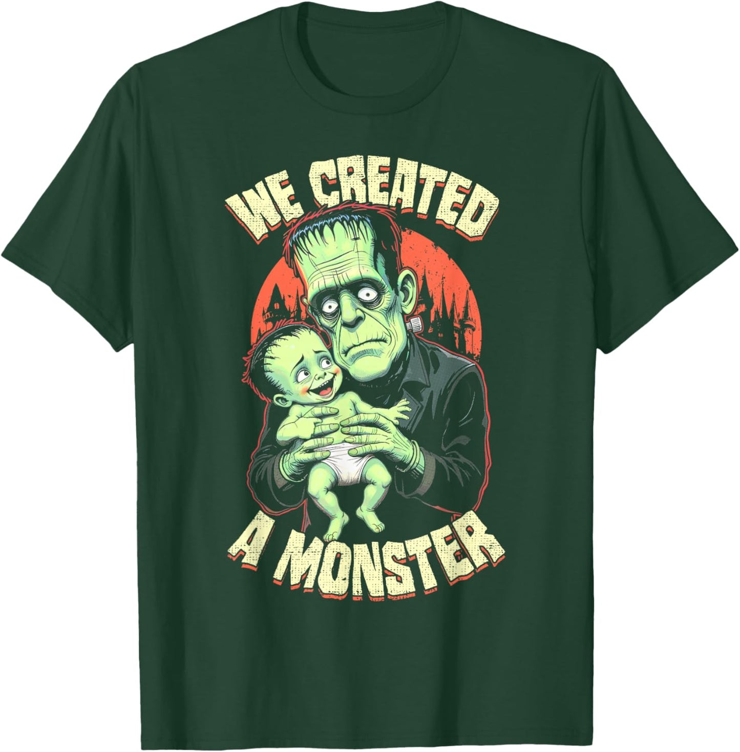 New Father, First Baby Monster Frankenstein Halloween T-Shirt - T-Shirt | Forest