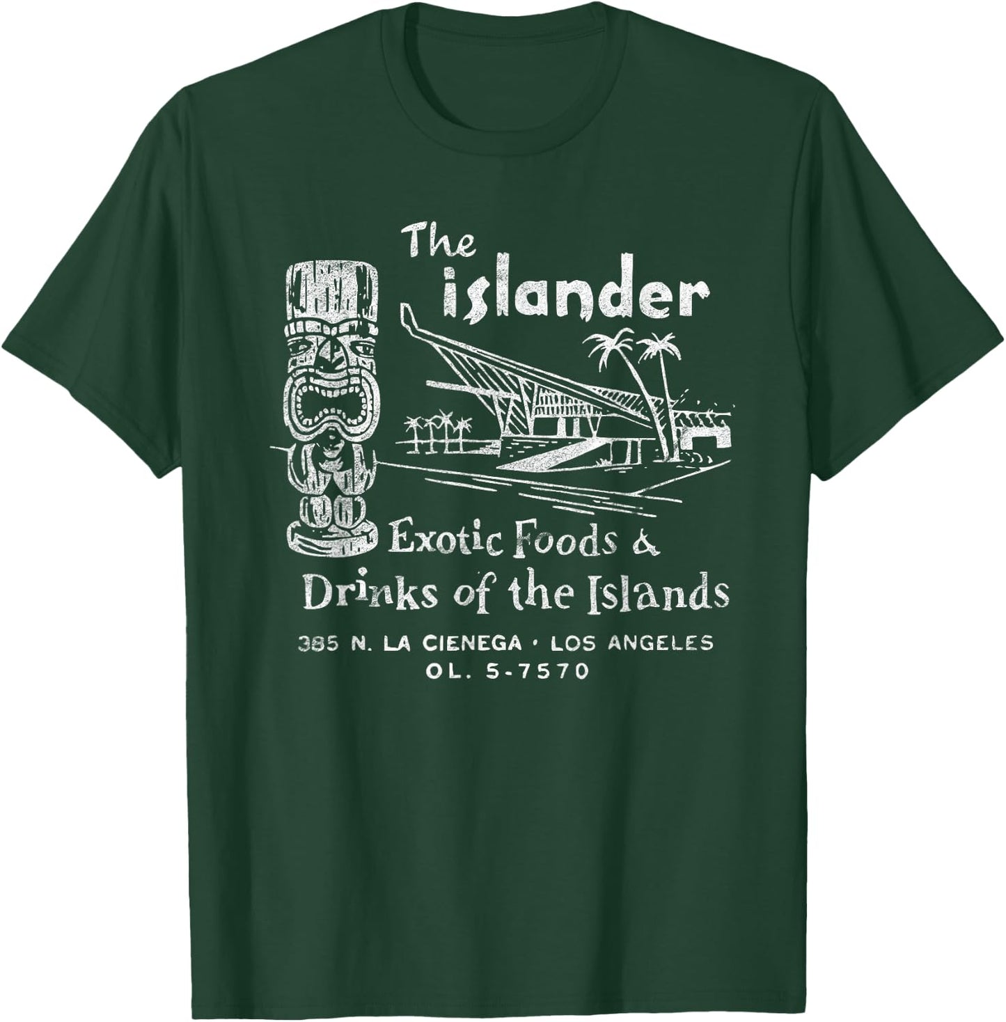 Tiki Bar/The Islander/Hawaiian Style/Vintage Americana T-Shirt - T-Shirt | Forest