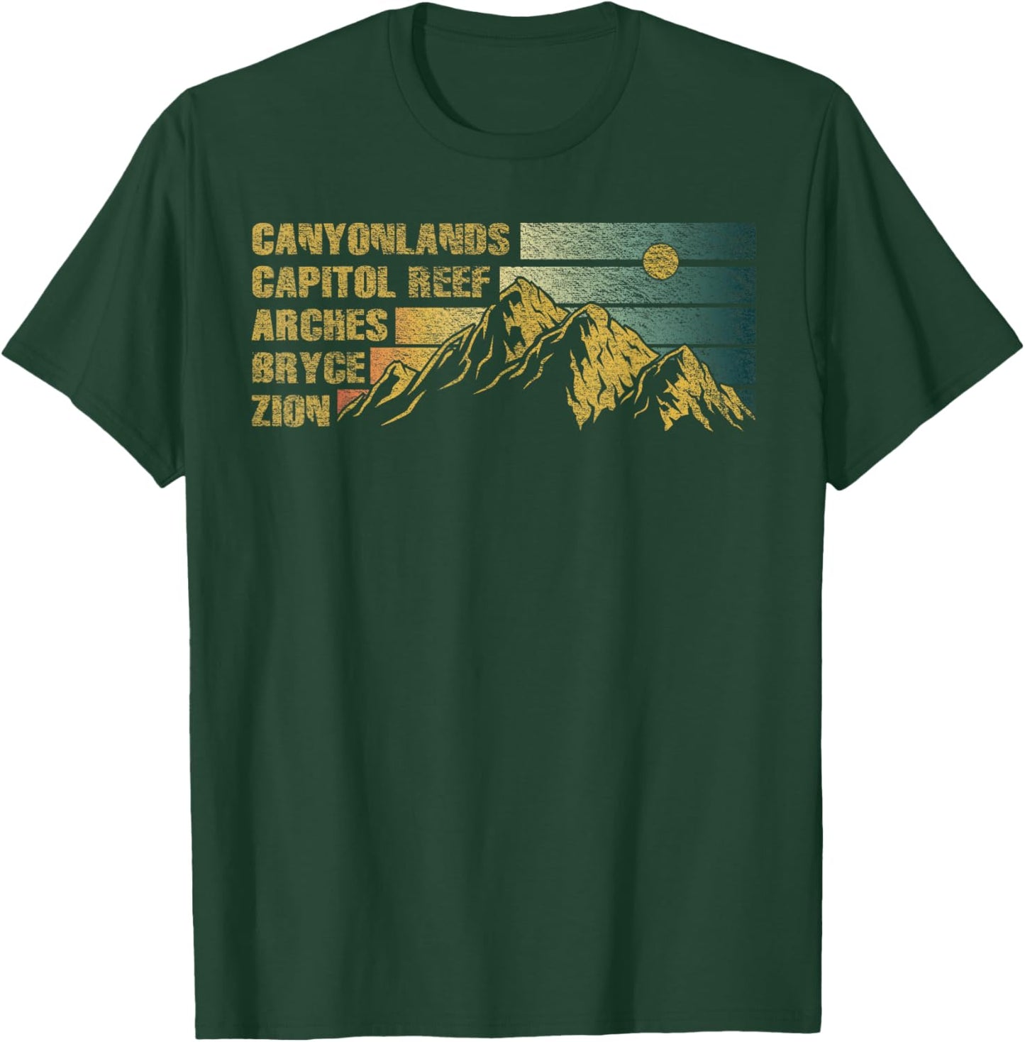 Vintage Utah Souvenir Big 5 Utah Mighty Five National Park T-Shirt - T-Shirt | Forest