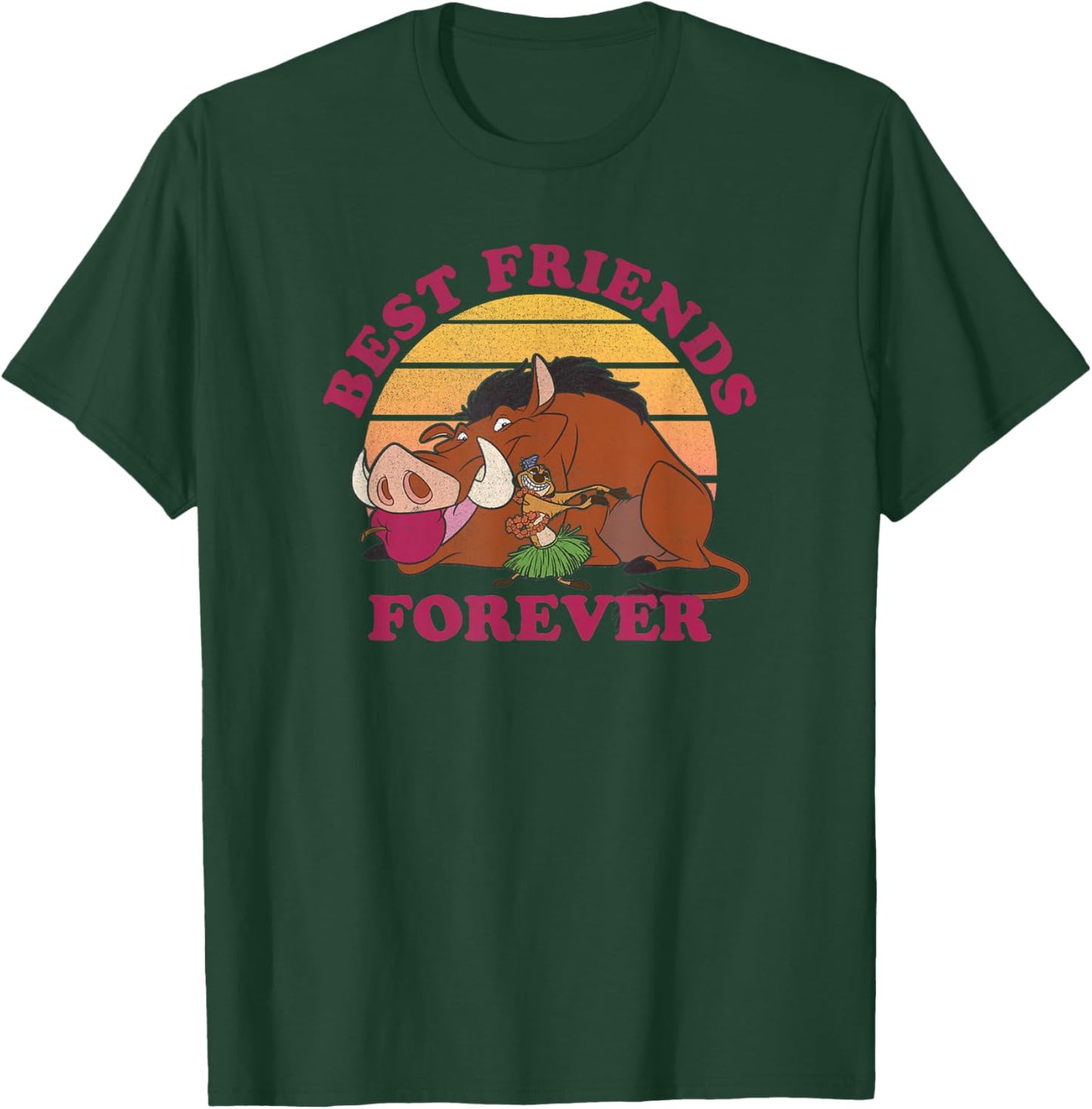 Disney Lion King Timon & Pumbaa Luau Best Friends Forever T-Shirt - T-Shirt | Forest