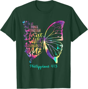 Can Do All Things Through Christ Who Strengthens Me I T-Shirt - T-Shirt | Forest